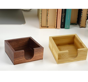 Porta Notas Clásico de Madera, Porta Tarjetas Escolares, Porta Notas Adhesivas de Madera con Logotipo y Diseño Personalizados - Product Image 3