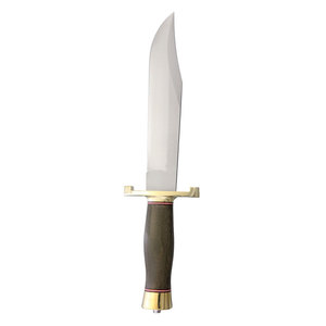 Cuchillo Bowie de acero inoxidable para exteriores, hoja fija con mango de madera para camping, caza y bushcraft. - Product Image 3