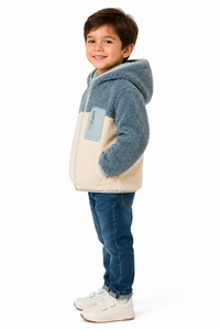 Chaqueta con Capucha de Felpa para Niños Livster, Chaqueta de Invierno con Capucha de Sherpa Suave, Cálida y Acogedora, con Cierre Completo - Product Image 2
