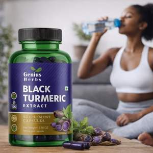 Potente Extracto de Cúrcuma Negra en Cápsulas, Mezcla Natural de Raíces, Píldora Refrescante para el Bienestar, Suministro Profesional al por Mayor - Product Image 2