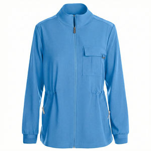 Blouse médicale personnalisée avec logo, poignets côtelés, col montant, prix de gros, uniformes professionnels de santé OEM, blouses de travail - Product Image 5