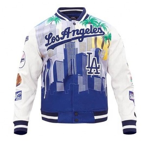 Chaqueta Varsity Personalizada con Bordado Chenille, Diseño de Parches de Béisbol, 100% Lana, Chaqueta de Invierno - Product Image 1