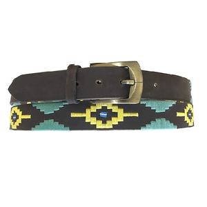 Ceintures en cuir Polo avec design en fil de nylon et boucle en laiton tricotée / Ceintures d'équitation Polo en cuir fantaisie - Product Image 5