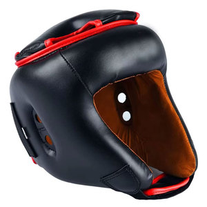 Adjustable Eco-Friendly Comfortable Breathable Boxing Head Guard <b>Nose</b> Bar Shiny Metallic PVC Hook Loop Closure MMA Kickboxing - Product Image 5