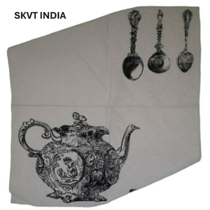 Essuie-tout de cuisine en coton biodégradable écologique, jetable, uni, en lin, avec impression florale personnalisée OEM, réutilisable, vente en gros - Product Image 4