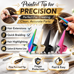 Professional Durable Reusable Hook Needles Stainless Steel Sectioning Finger Divider Styling Salon Barber Tool for Hair - Product Image 1