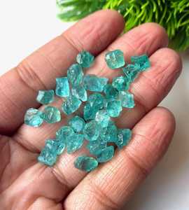 Natural Sky Apatite Rough Gemstone <b>Raw</b> Blue <b>Crystal</b> Apatite Stone For Jewelry Making Bulk Supply Loose Stone - Product Image 2