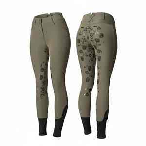 Pantalon d'équitation avec détails de surpiqûres contrastées pour un style d'équitation athlétique et dynamique, imprimé, pour l'équitation - Product Image 1