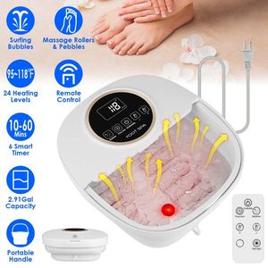 Bain de pieds électrique pliable avec télécommande, 24 niveaux de chauffage et 6 jets à bulles - Product Image 1