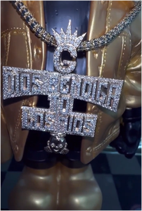 Pendentif Moissanite de Luxe pour Homme, 2 Rangs VVS, Lettre Initiale Sertie de Pierres Brillantes, Coupe Ronde, Argent 925, Pendentif Moissanite Personnalisé - Product Image 3