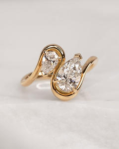 Bagues en diamant fin Bagues en diamant de laboratoire E-F-G VS VVS Lab Diamant 10/14/18 k Bague de fiançailles en or massif - Product Image 3