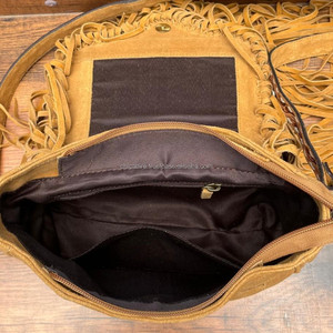2025 vente en gros nouveauté usiné à la main en cuir de vachette femmes sac à bandoulière Vintage épaule fronde sac à main avec gland détail - Product Image 6