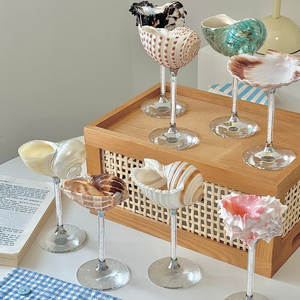 Copa de Vino de Concha Natural Hecha a Mano, de Vietnam, para Decoración de Hogares Costeros, Bodas en la Playa, Servicio de Fiestas, Venta al por Mayor - Product Image 6