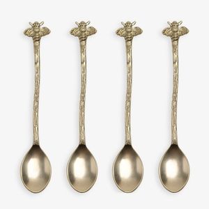 Cuillère en laiton de haute qualité, faite à la main, dorée, avec manche long et décoré, pour la cuisine, la table à manger, les dîners et les soupes - Product Image 6