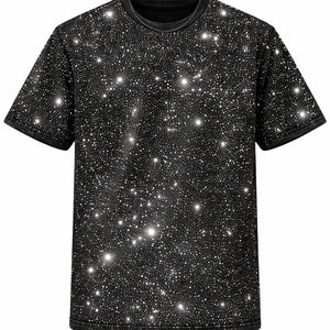 Camiseta personalizada con pedrería, estilo vintage, hombros caídos, estilo hip hop, de algodón grueso para hombre - Product Image 3