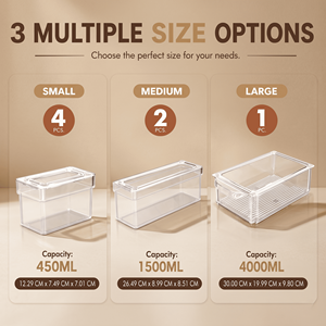 Transparent Plastic Multi-Purpose Hobby <b>Storage</b> Bins Art Sewing Supplies DIY Tools Craft Organization (Multi-Capacity) Anti-Slip - Product Image 2
