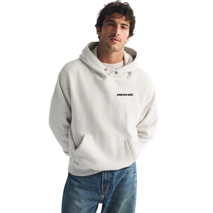 Sweat à capuche unisexe blanc personnalisé en molleton 100 % coton, coupe oversize avec poche, logo discret sur la poitrine, écologique et de qualité supérieure - Product Image 1