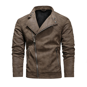 High Quality ODM OEM Customized <b>Men's</b> Genuine <b>Leather</b> <b>Jacket</b> Waterproof Breathable Eco-Friendly Embroidery Decoration Winter - Product Image 1