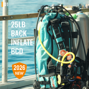 AROPEC 25lb BCD de plongée gonflable au dos professionnel léger avec lest intégré et plaque dorsale en aluminium - Product Image 2