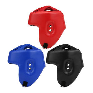 หมวกกันกระแทกสำหรับคิกบ็อกซิ่ง PU แบบครึ่งใบ ป้องกันศีรษะสำหรับคาราเต้ มวยไทย ฟรีไฟท์ MMA ซานด้า ฝึกซ้อม ผู้ชาย ระบายอากาศได้ดี ป้องกันอย่างมีประสิทธิภาพ - Product Image 5