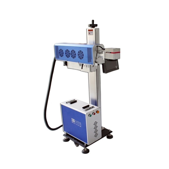 Co2 Flying Laser Marking Machine on Production Line Printing Batch Coding for Plastic Bag QR Barcode