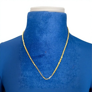Elegant 22K Solid Gold Fancy <b>Rope</b> Twist <b>Chain</b> with Barrel Accents Genuine BIS Hallmarked Yellow Gold Necklace Jewelry - Product Image 1