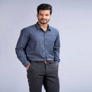 Chemise d'automne pour hommes OEM personnalisée 100% coton à manches longues formelle solide-Eco-Friendly Breathable Prix compétitifs du Bangladesh - Product Image 4