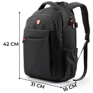 Oxford Laptop <b>Backpack</b> 42x31x16cm Water Resistant Casual Unisex Shoulder Straps with Zipper Closure and Laptop Compartment - Product Image 2