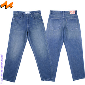 Jeans de Mezclilla para Hombre, Corte Recto, 100% Algodón, Lavado Claro, Transpirables, Ecológicos, Cinco Bolsillos, 11.94 OZ - Product Image 3