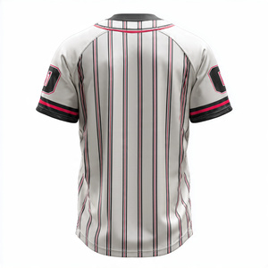 Maillot de baseball à manches courtes, style actuel, pour homme, impression par sublimation avec logo personnalisé, coupe ajustée, vêtements d'équipe - Product Image 3