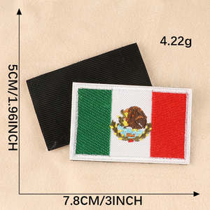 Parche Bordado de la Bandera de México con Gancho y Bucle para Uniformes, Chalecos, Mochilas Tácticas y Chaquetas - Product Image 4