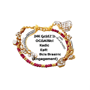 24K Gold Plated <b>Copper</b> Kada <b>Bangles</b>-Ethnic Trendy Classic Bracelets for Engagement - Product Image 2