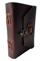 Carnet d'adresses en cuir fait main avec fermoir, design vintage, unisexe, ligné, 120 pages, papier écologique, logo personnalisé, couverture souple