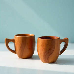 Taza de madera hecha a mano Diseño natural ecológico Durable para té Café Bebidas Pedidos a granel con descuento - Product Image 3
