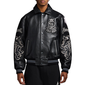 Vintage Style Waterproof & Windproof Winter Customized <b>Jacket</b> USA Brand 100% Cowhide Genuine Leather <b>Men's</b> Avirex <b>Jackets</b> - Product Image 3