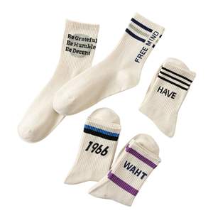 Chaussettes de sport athlétiques côtelées à compression, personnalisées avec logo jacquard sublimé, en Spandex/Coton très extensible, vente en gros - Product Image 2