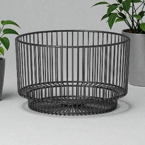 Modern Metal <b>Wire</b> <b>Storage</b> <b>Basket</b> Circle Shape Multi-Purpose Neatening Organizer - Product Image 2