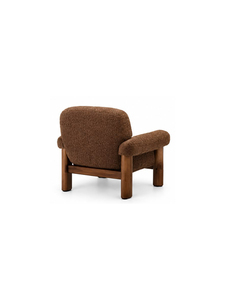 Sillón Moderno Tapizado con Patas de Madera, Respaldo Sólido, Diseño de Mediados de Siglo para Sala de Estar, Muebles para el Hogar - Product Image 4