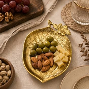 Nueva llegada: Plato de servir hecho a mano de metal para mesa de Ramadán, con almendras, anacardos, pasas, dátiles y frutos secos. - Product Image 4