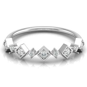 วงแหวนครบรอบทองคำแท้แบบออกแบบได้ตามต้องการทำด้วยมือเพชรที่ปลูกในห้องแล็บ (Moissanite) สำหรับงานแต่งงานขายส่ง - Product Image 2