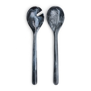 Modern Epoxy Resin Salad Tools Serving Spoon Fork Set Dishwasher Safe Polished Finish Custom Size Salad <b>Server</b> Handmade - Product Image 6