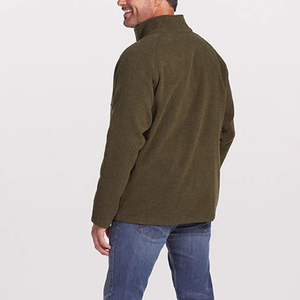 Vestes en laine personnalisées avec logo, fermeture éclair, col montant, manches longues, chaudes, coupe-vent, style décontracté - Product Image 2