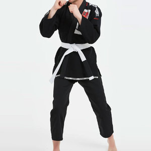 jiu jitsu kimono kimono de jiu jitsu White Karate Uniform with <b>Elastic</b> Lightweight Breathable <b>Belt</b> Karate Training Suit OEM - Product Image 5