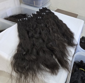 100% naturel cuticule alignée en gros vierge paquets de cheveux indiens bruts vendeurs de cheveux vierges indiens à cuticules alignées - Product Image 1