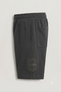 Shorts Deportivos Unisex Negros de Algodón Elástico y Transpirable, Corte Regular, Logotipo Bordado con Cadena en la Parte Delantera, para Artes Marciales Mixtas - Product Image 3