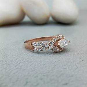 Anillo de Compromiso y Boda D'VINS JEWELS con Forma de Marquesa, Corte Brillante, Color D, Blanco, Plateado, Dorado, con Diamantes Cultivados en Laboratorio - Product Image 4