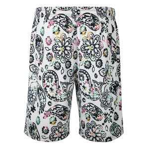 Custom OEM Men's Solid Pattern Double <b>Layer</b> 100% Cotton Quick Dry Breathable Eco-Friendly Casual Shorts Elastic Waist Pockets - Product Image 5