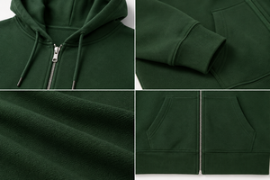 Sweat à capuche zippé pour homme, conçu avec un tissu doux et lisse, offrant un confort décontracté pour un style moderne et un usage quotidien. - Product Image 6