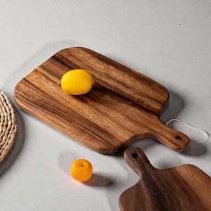 Acacia <b>Wood</b> Cutting Board with Handle | Cheese Bread <b>Fruit</b> & <b>Veg</b> | Food-Safe Serving Board - Product Image 6