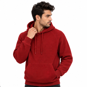 Sudadera con Capucha de Punto Waffle para Hombre, Personalizada, Térmica, de Manga Larga, Informal, Deportiva, Estilo Urbano, Sudadera con Capucha para Invierno, Ropa al por Mayor - Product Image 6